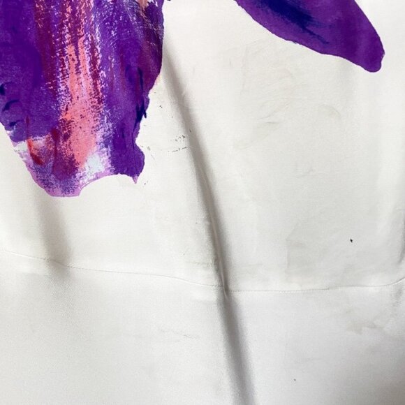 Issa London Ivory Silk Screen Printed Floral Keyhole Back Slim Fit Gown 2 - Picture 10 of 14